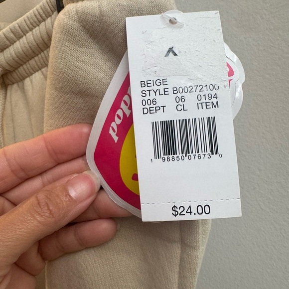 Pop Tan Sweatpants with Colorful Patches - Picture 5 of 5